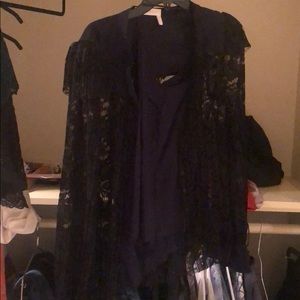 SeebyChloe lace long sleeve with tank undershirt